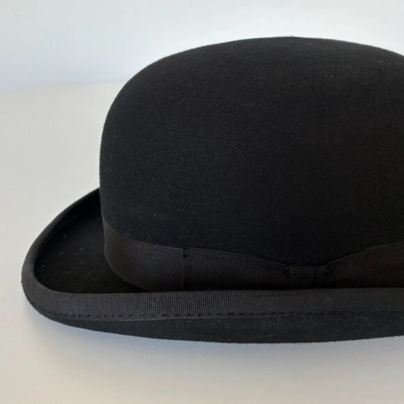 Black Bowler Hat by Christys' of London, Hand Made, 100% Wool - Picture 5 of 11